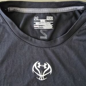 Mens Under Armour Black Color Large Size Fitted Muscle Tank